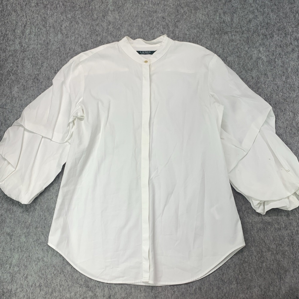 Lauren Ralph Lauren Women's Poplin Shirt White 100% Cotton - Size M
